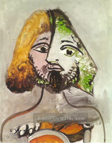 Bust of Man 1971 cubism Pablo Picasso Ölgemälde